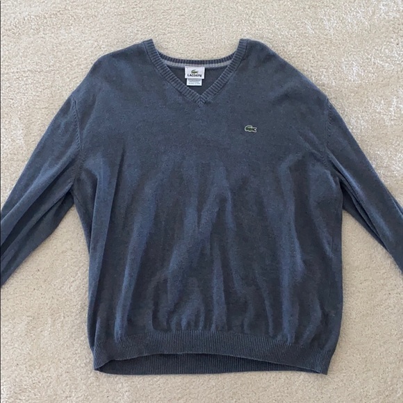 lacoste gray sweater